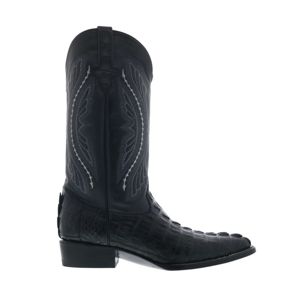 Ferrini Mens Caiman Tail X-Toe Black Boots (NWT)